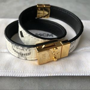 White MCM Caroline Wrap Bracelet